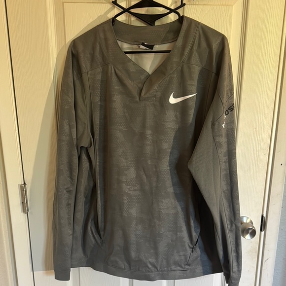 Nike BSL Gray windbreaker Pullover with White Logo - Picture 1 of 6